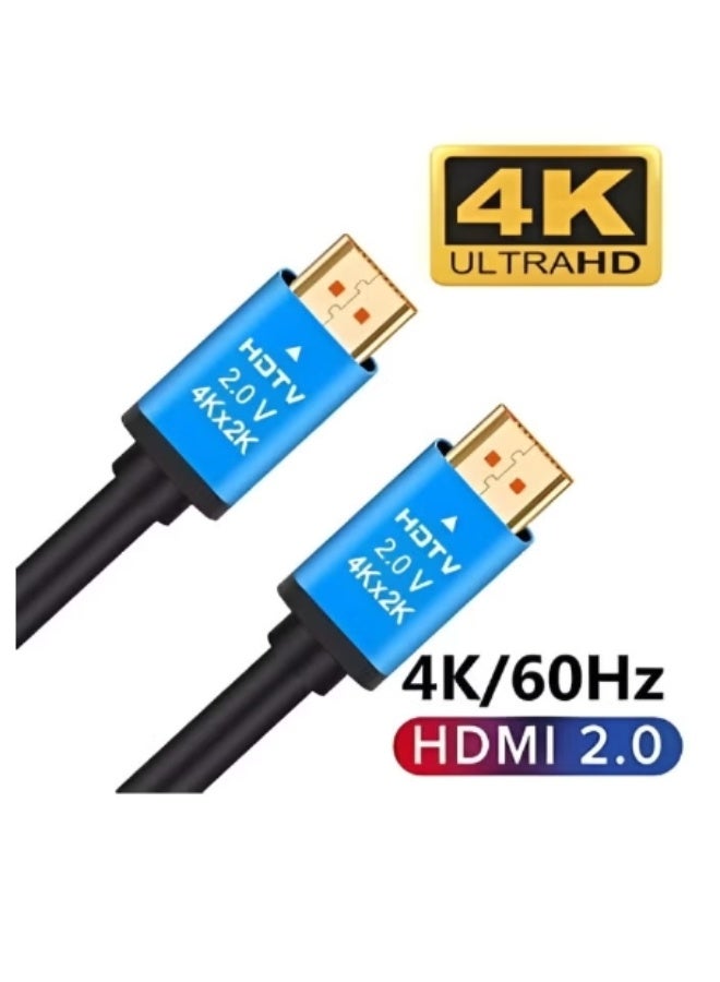 CABLE CONV 4K HDMI 2.0 Cable 1.5m- High Speed 18Gbps Bandwidth - Gold Plated Connector - Support 4K@60Hz and 2K@144Hz - Compatible with Laptop, Computer, Monitor, Projectors, TV, PS4, PS5, Xbox, Switch, HDTV - Image 1